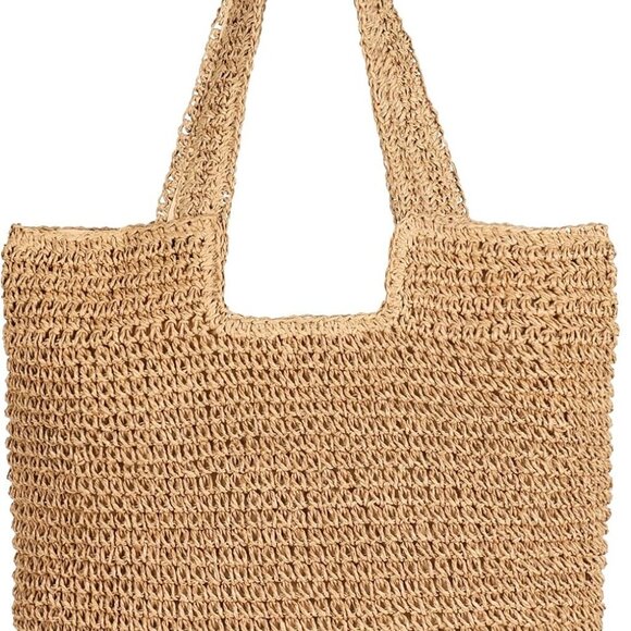 Handbags - Straw Beach Bag Women Tote Handmade Large Summer Bohemian Vacation Accessories